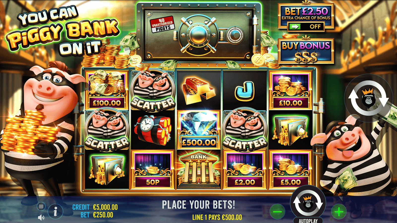 Vous pouvez miser sur You Can Piggy Bank on It de Pragmatic Play - Gameplay