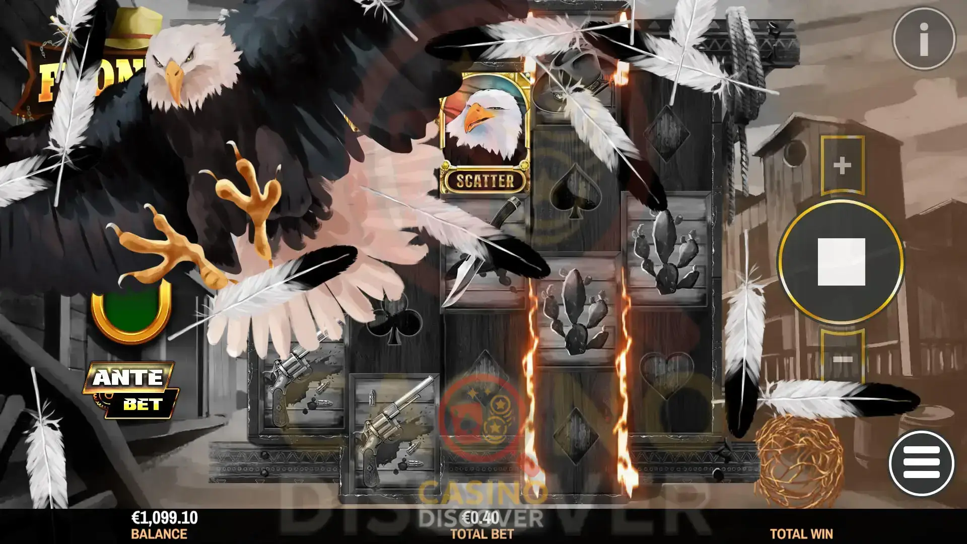 Frontier Lock & Load Machine à sous : Scatter